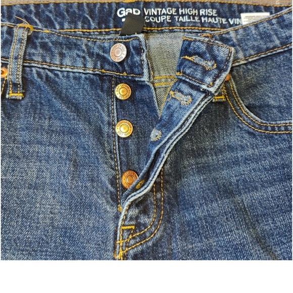 Gap vintage high rise jeans size 2 dark blue wash - Picture 7 of 12